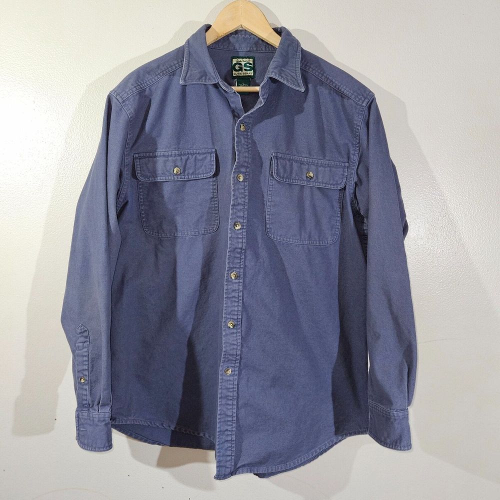 Vintage Gander Mountain Camouflage Heavy Button Shirt‎ Mens XL Chamois Flannel